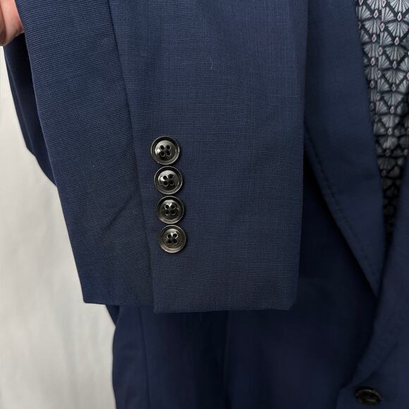 Ted Baker Endurance Blazer 44R Blue Wool 2 Button Jay Ct Sport Jacket London - Picture 9 of 12